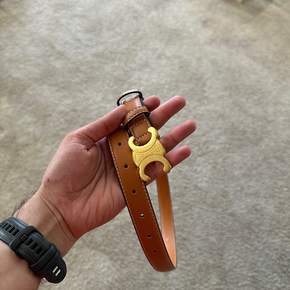 Celine Belt Triomphe leather size small